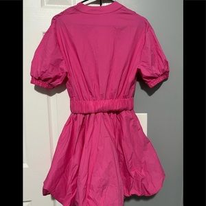 Pink bubble  dress with belt
